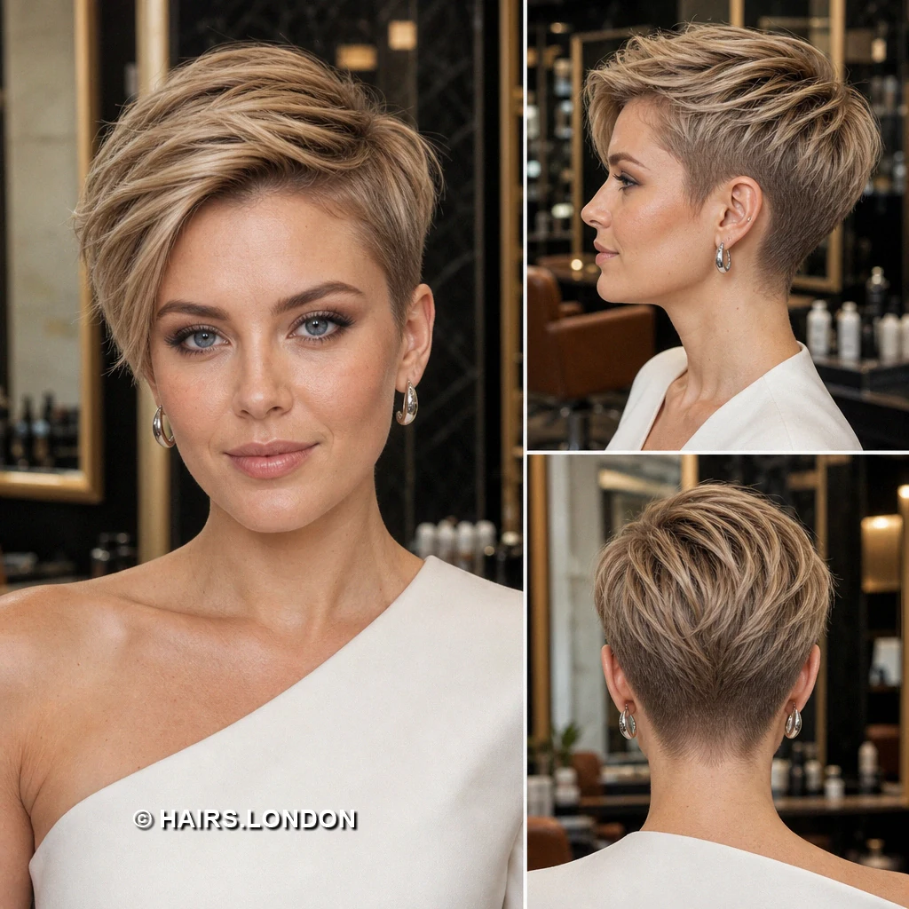 19 Textured Pixie Haircuts with Sweeping Fringes and Lifted Crowns Beige Broken Pixie