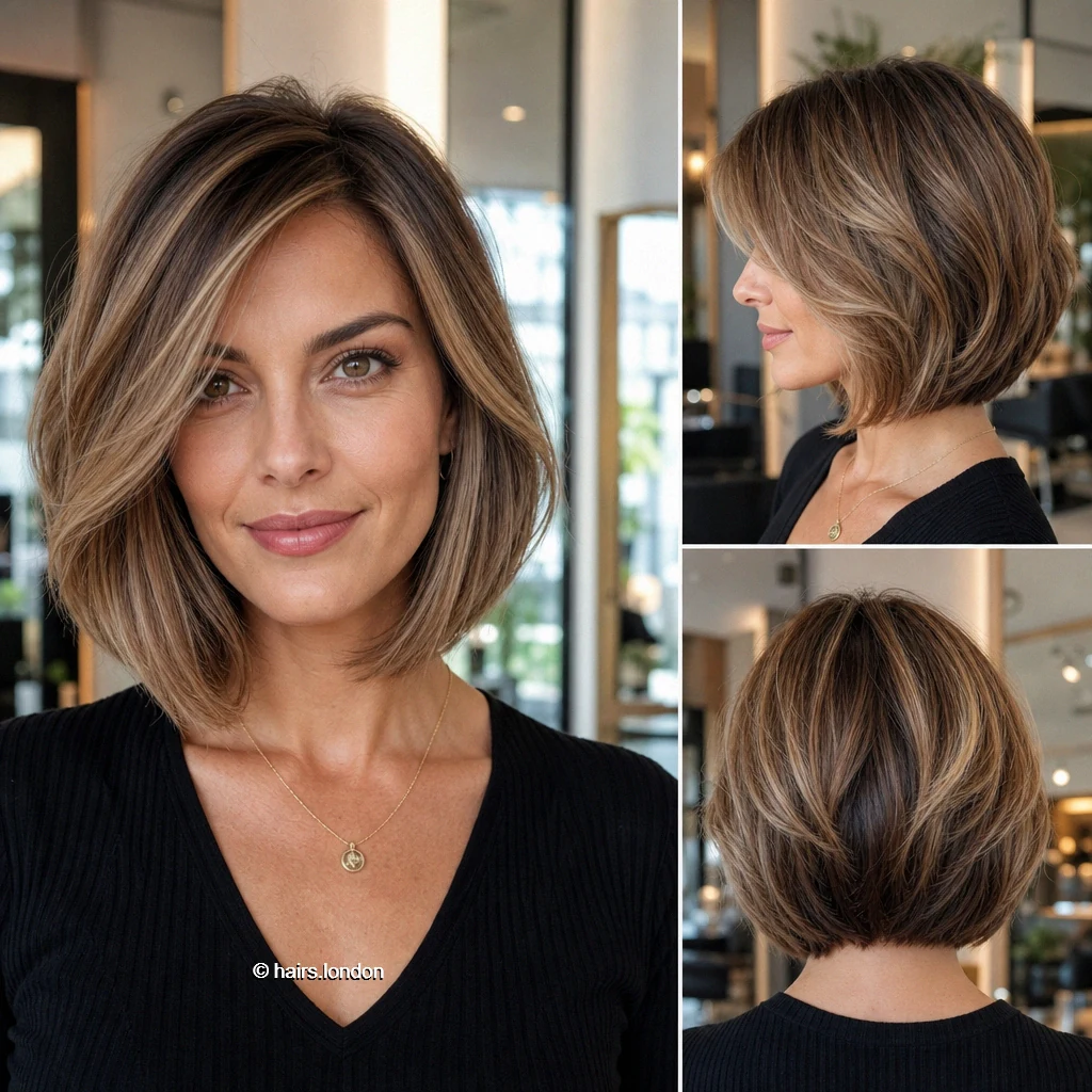 20 Bob Haircut Ideas: Rounded, Textured, A-Line and Stacked Shapes Beige Graduated Bob
