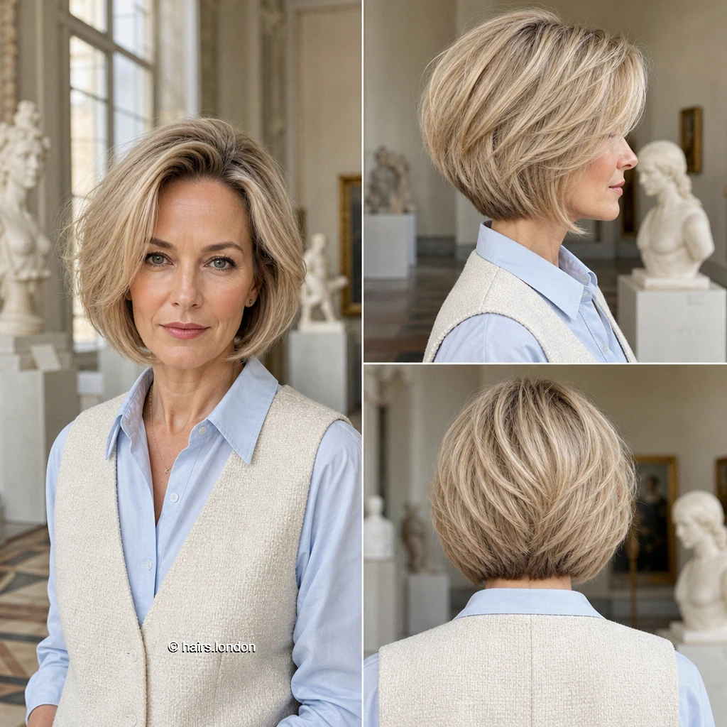 20 Blonde Bob Haircuts, from Tousled Jaw-Length Cuts to Layered Lobs Beige Graduated Layers