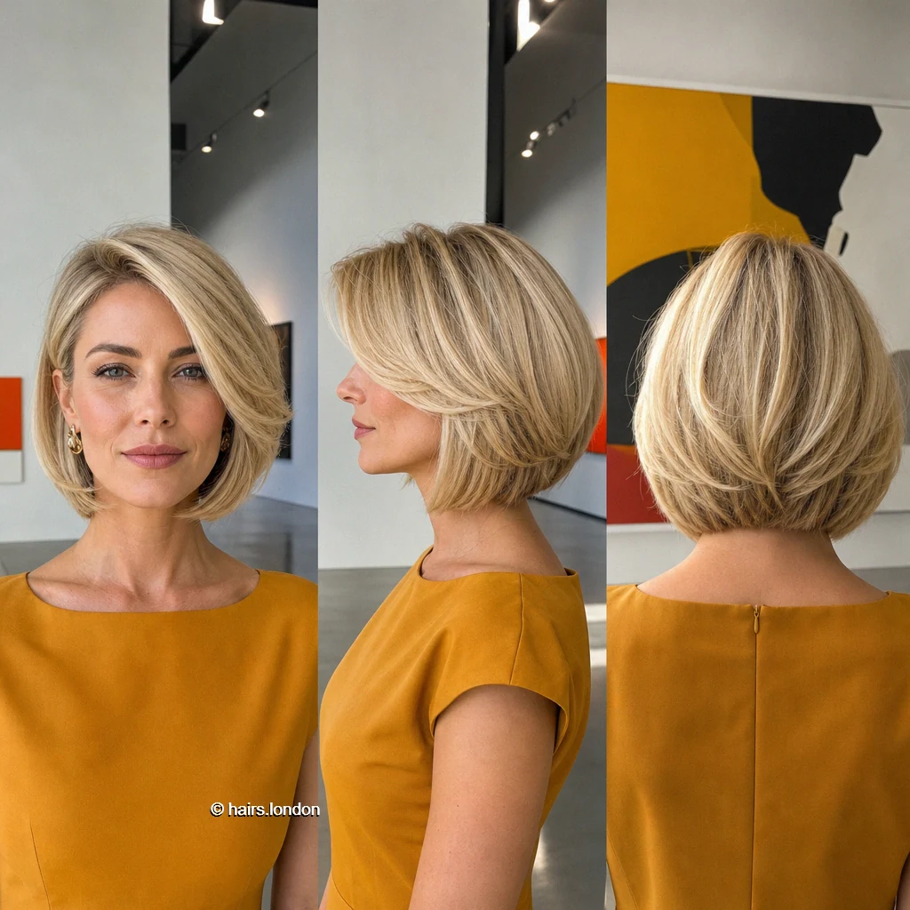 20 Short Bob Haircuts with Shape, Texture and Movement Beige Layered Bob