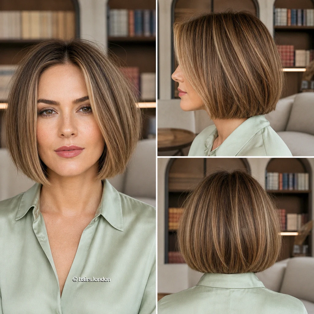 20 Bob Haircuts with Shape, Movement, and Color Inspiration Beige Polished Bob