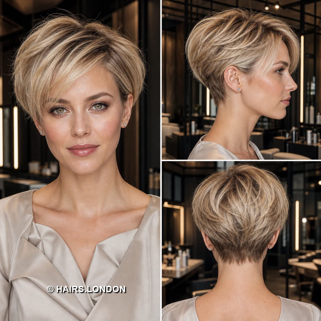 19 Textured Pixie Haircuts with Sweeping Fringes and Lifted Crowns Beige Rolled Pixie