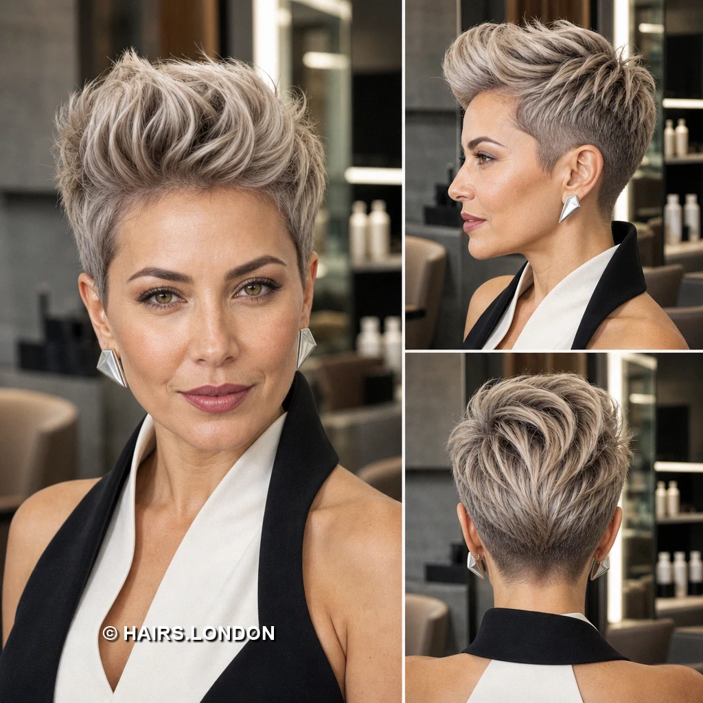 19 Ash Blonde Pixie Haircuts with Shape, Texture, and Lift Beige Rolled Quiff