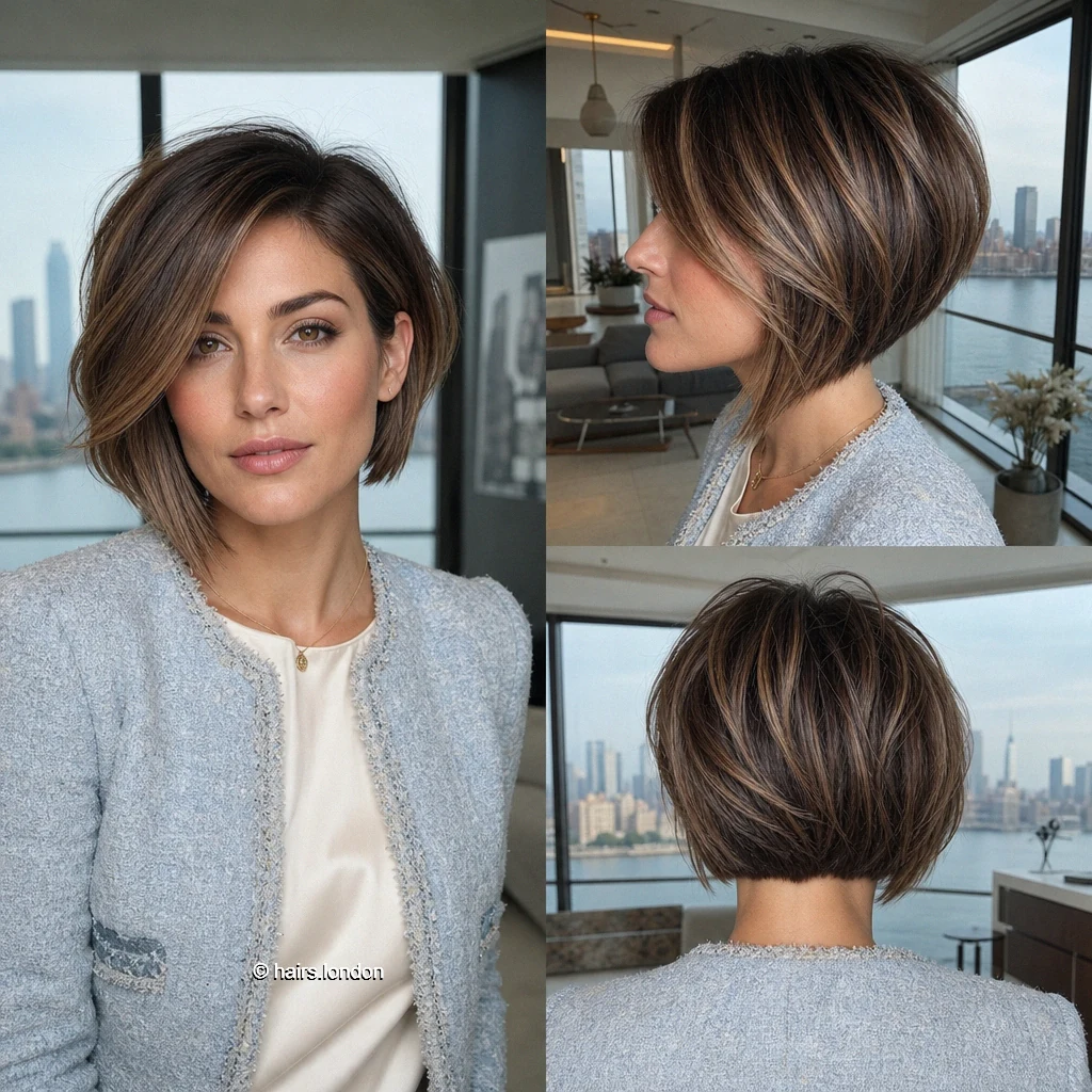 Beige Sculpted Bob
