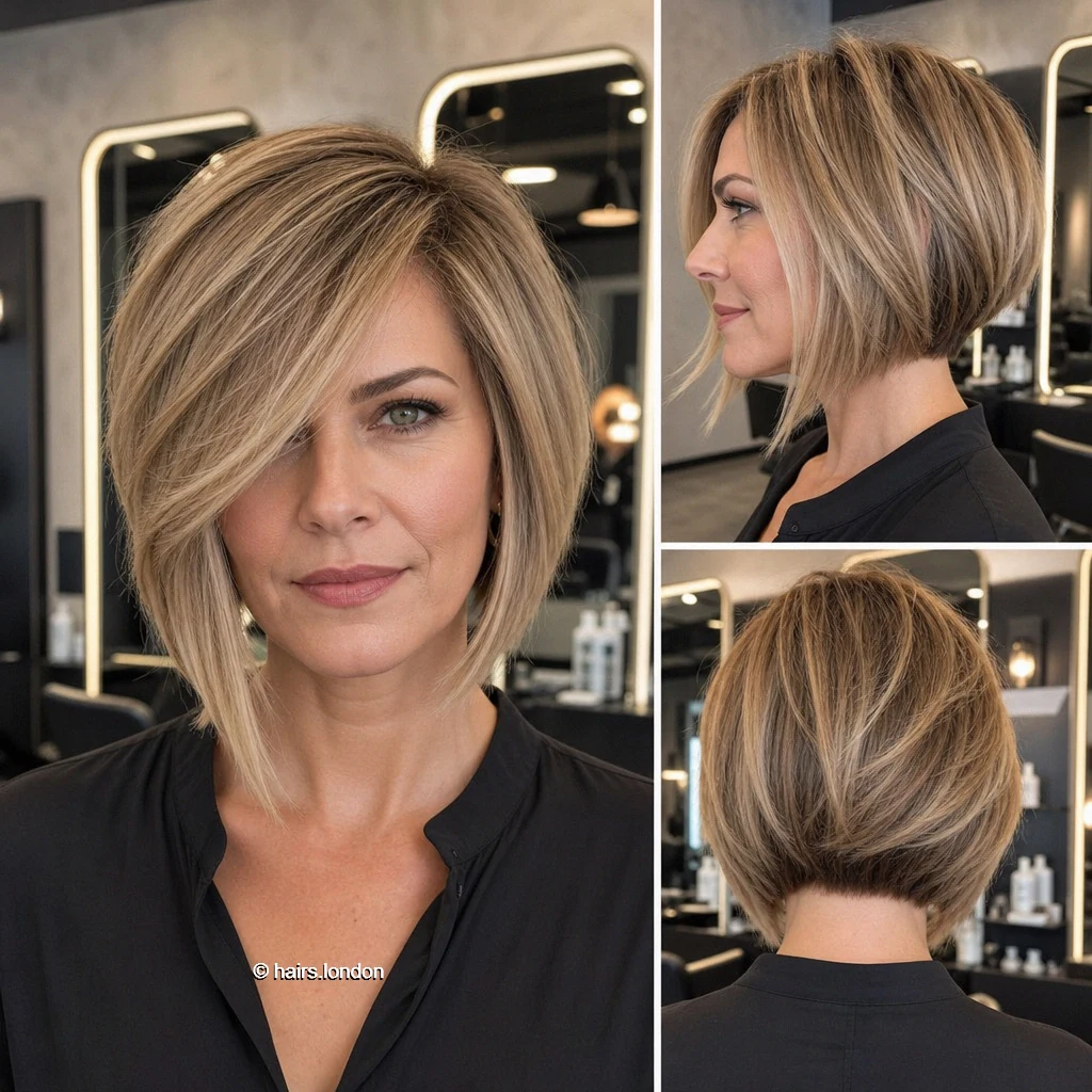 Beige Sculpted Bob