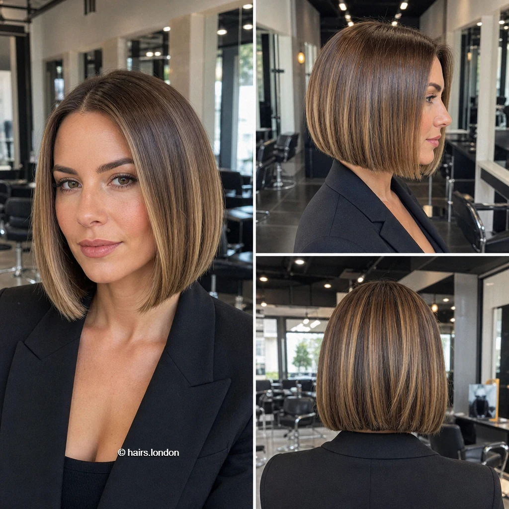 20 Bob Haircut Ideas: Rounded, Textured, A-Line and Stacked Shapes Beige Smooth Bob