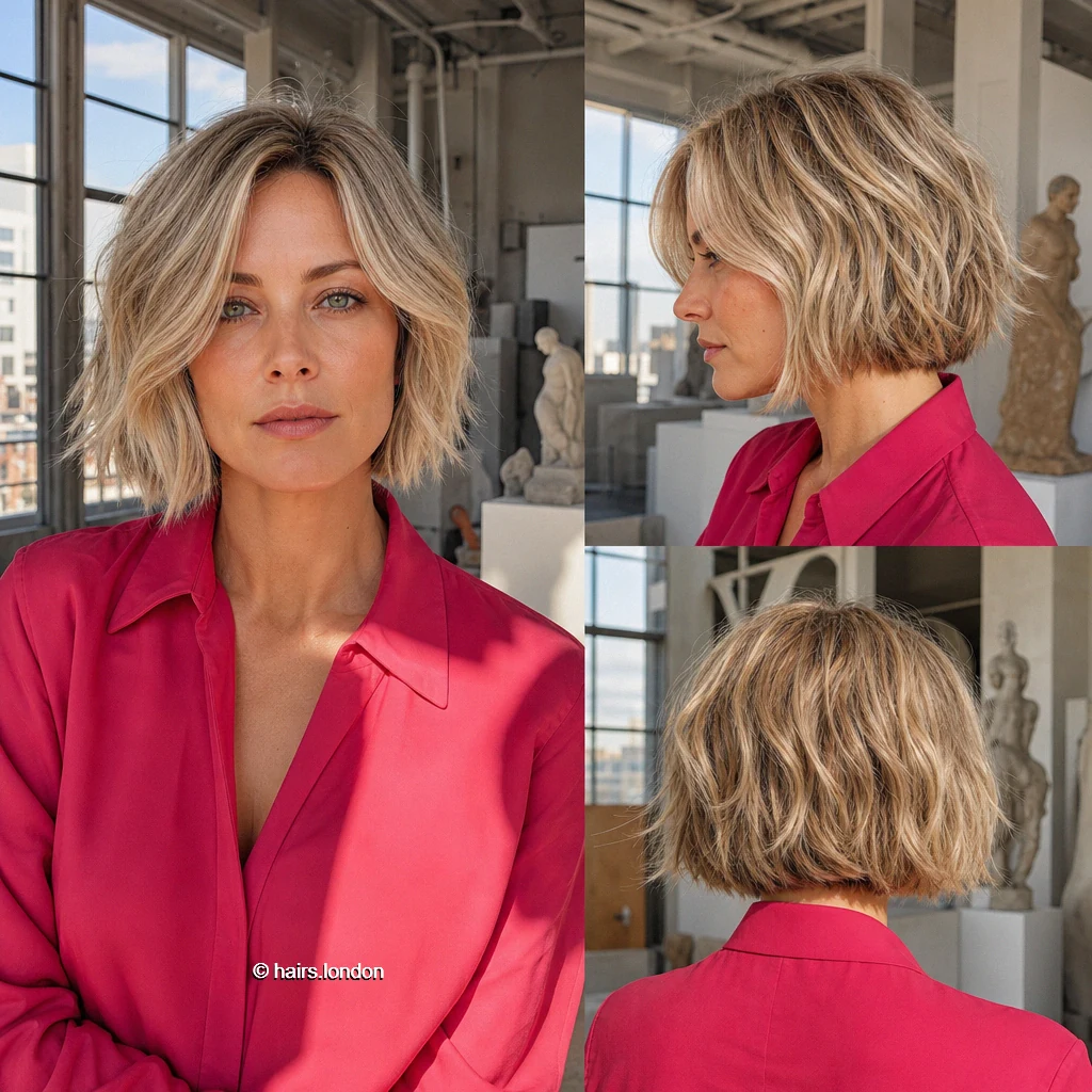 20 Blonde Bob Haircuts, from Tousled Jaw-Length Cuts to Layered Lobs Beige Tousled Bob