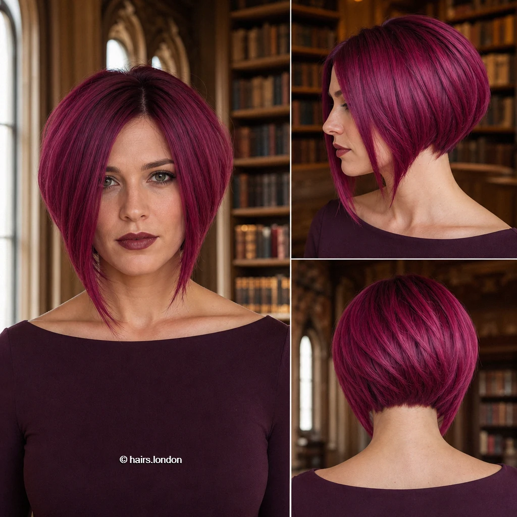 20 Magenta Bob Haircuts: Shapes from Blunt to Shaggy Berry Angled Bob