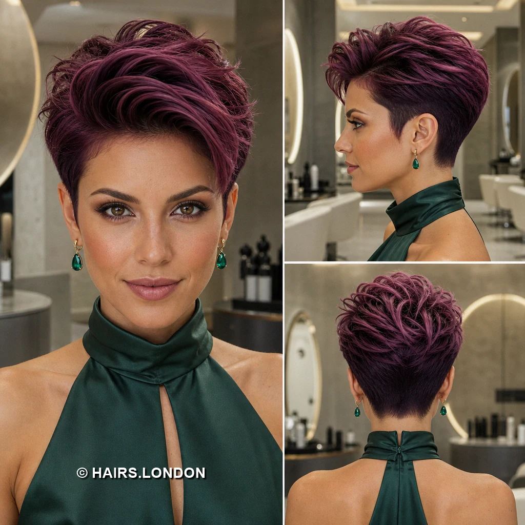 Berry Feathered Pixie