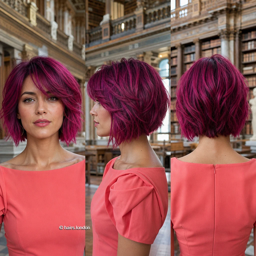 20 Magenta Bob Haircuts: Shapes from Blunt to Shaggy Berry Piecey Bob