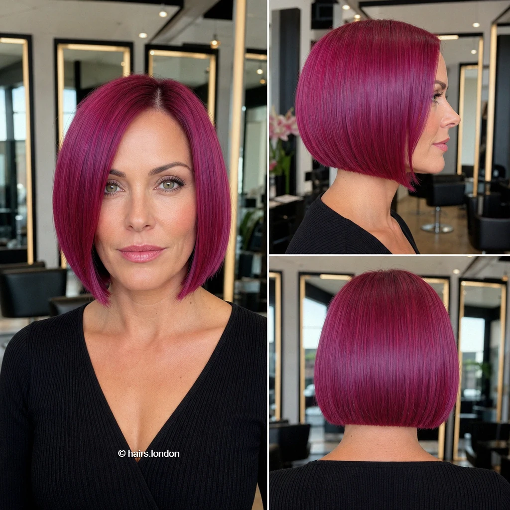 20 Colorful Bob Haircuts, From Sleek Jaw-Length Cuts to Layered Shapes Berry Smooth Bob