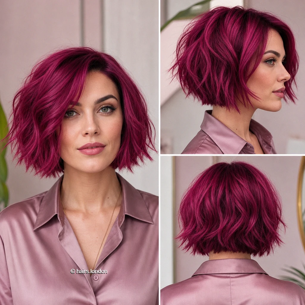 17 Bob Haircut Ideas, From Smooth Rounded Shapes to Textured Short Cuts Berry Tousled Bob