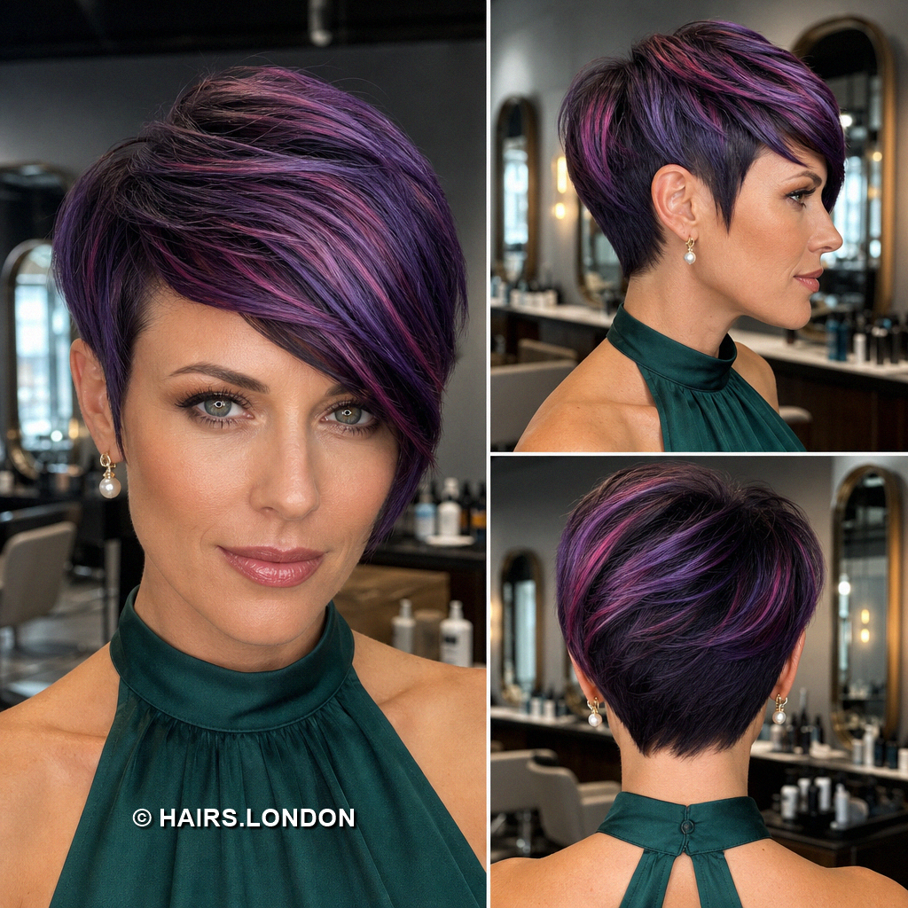 Blackberry Asymmetrical Pixie