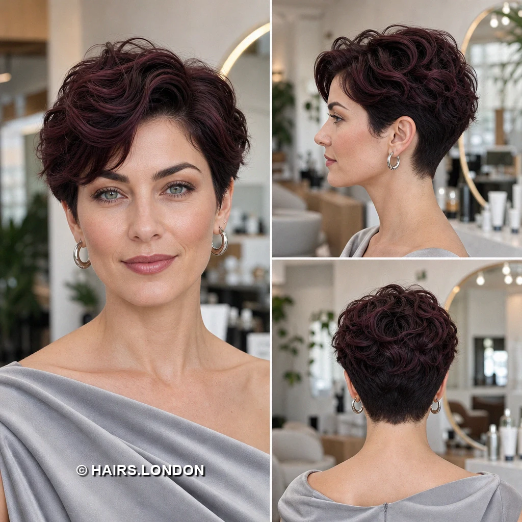 17 Burgundy Pixie Haircuts with Rich Dimension and Modern Texture blackberry curly pixie