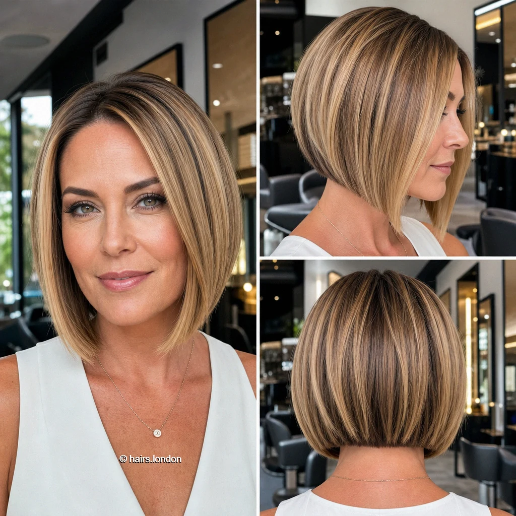 20 Bob Haircut Ideas: Rounded, Textured, A-Line and Stacked Shapes Blonde Aline Bob
