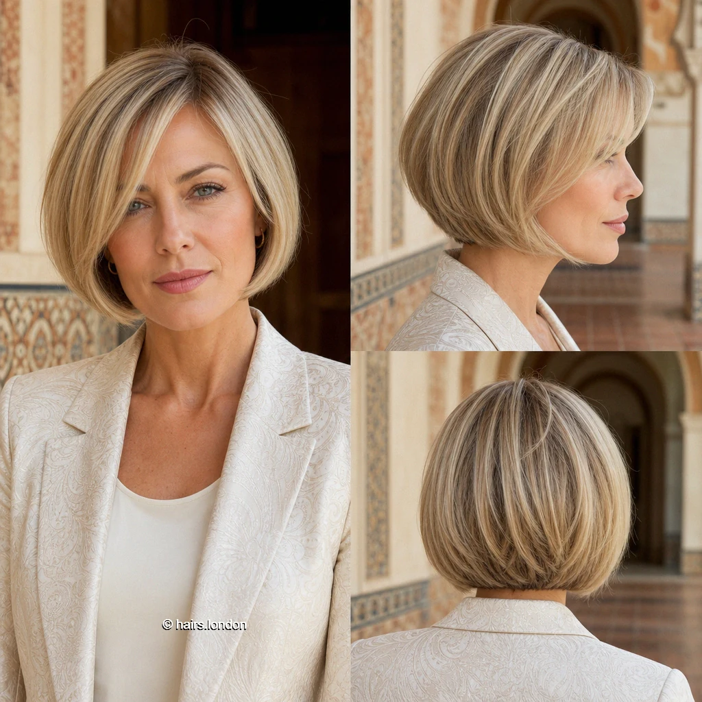 20 Bob Haircut Ideas: Rounded, Layered and Textured Shapes Blonde Angled Bob