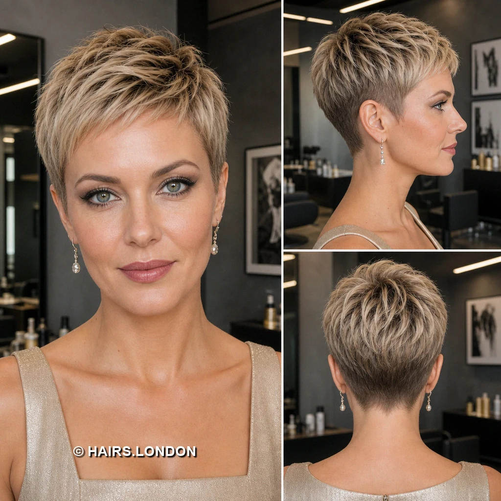19 Textured Pixie Cuts with Sweeping Fringes, Lifted Crowns, and Tapered Napes Blonde Asymmetric Pixie