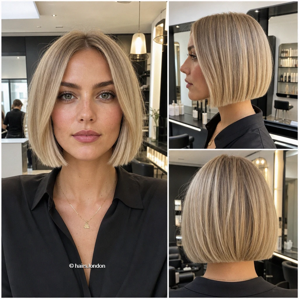 20 Blonde Bob Haircuts, From Textured Jaw-Length Cuts to Polished Shapes Blonde Cleanline Bob