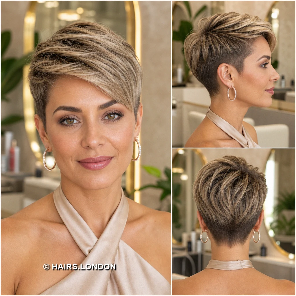 20 Ash Blonde Pixie Cuts with Swept Fringes and Tapered Napes Blonde Curved Pixie