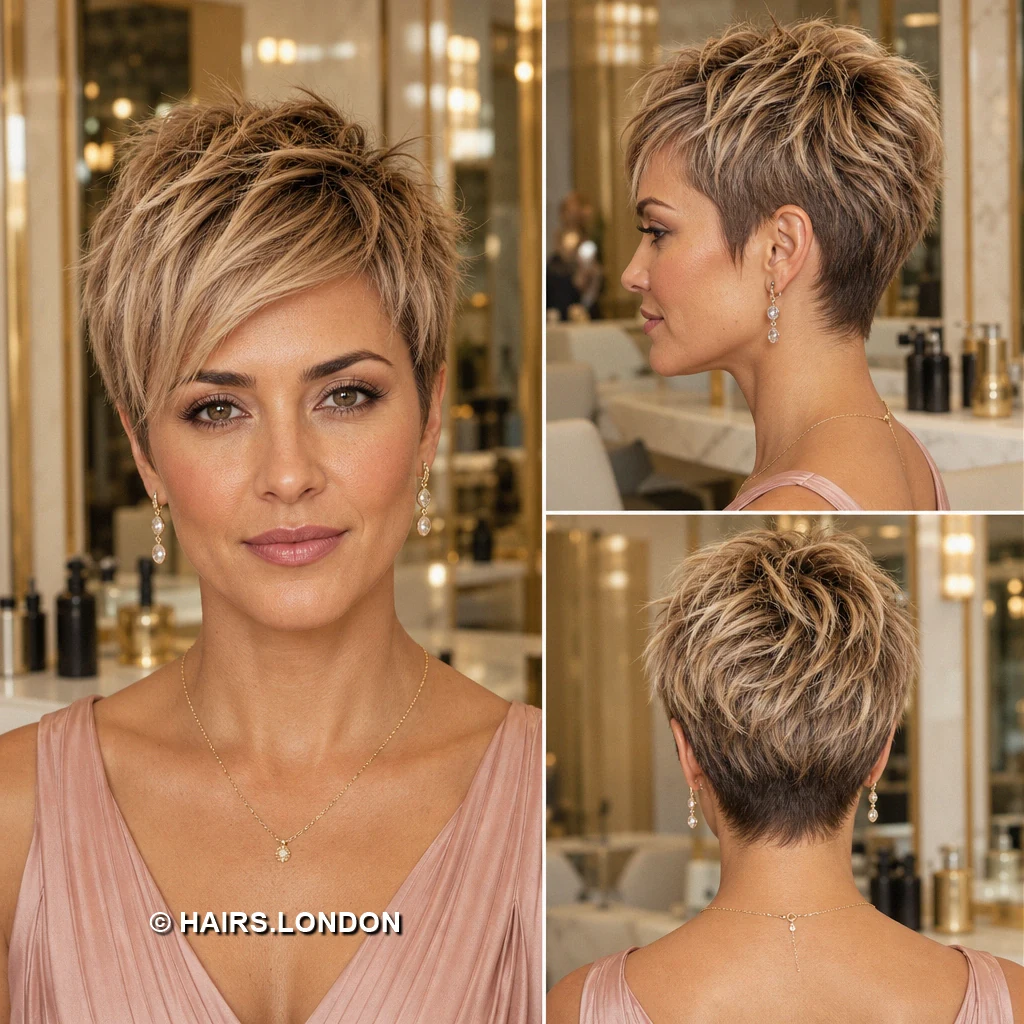 15 Blonde Pixie Cuts With Dark Roots, From Defined Curls to Sweeping Fringes Blonde Draped Pixie
