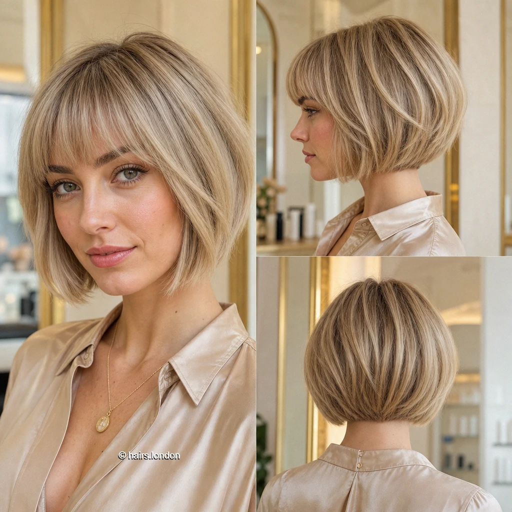 20 Bob Haircut Ideas, From Rounded Shapes to Airy Layers Blonde Fringed Bob
