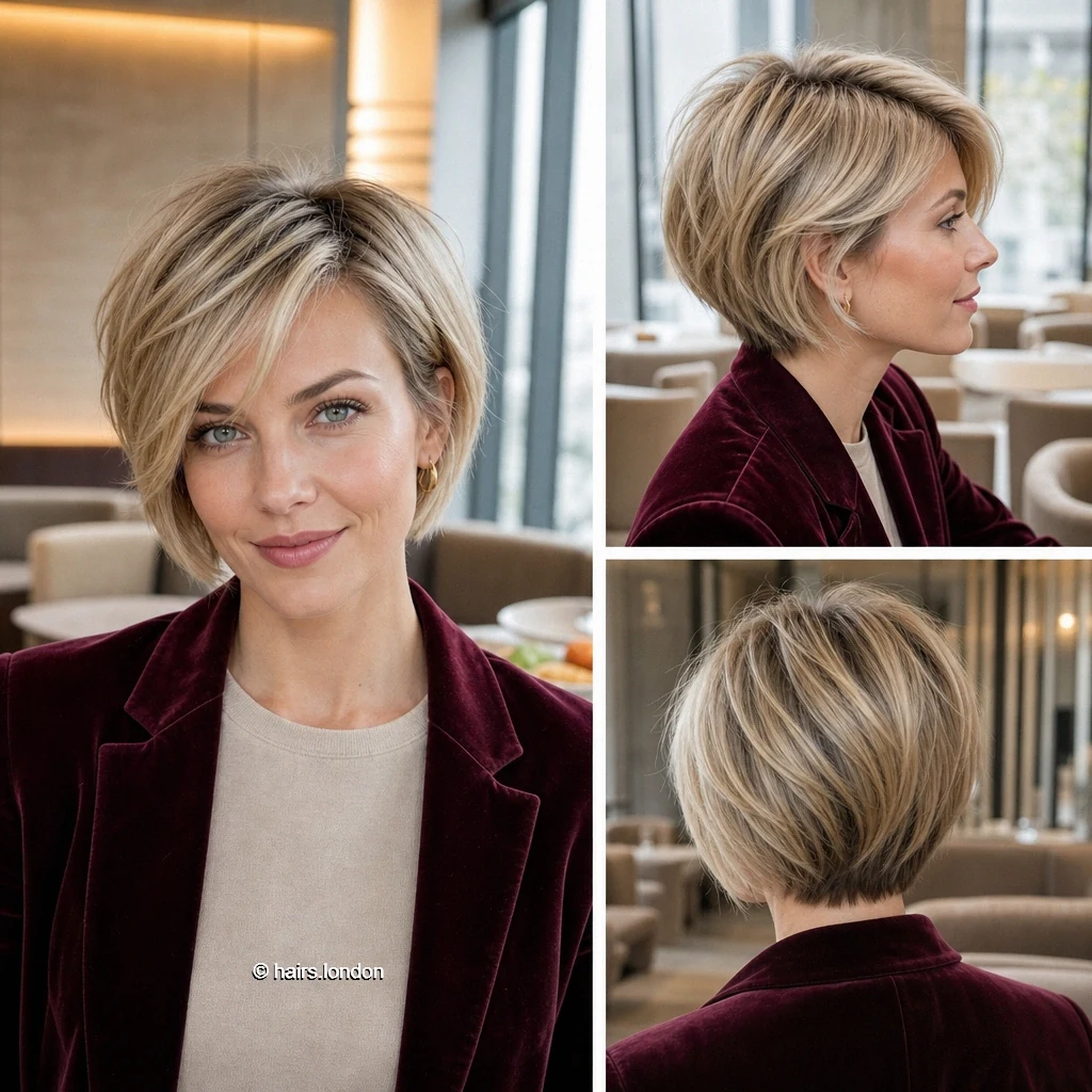 Blonde Layered Bob