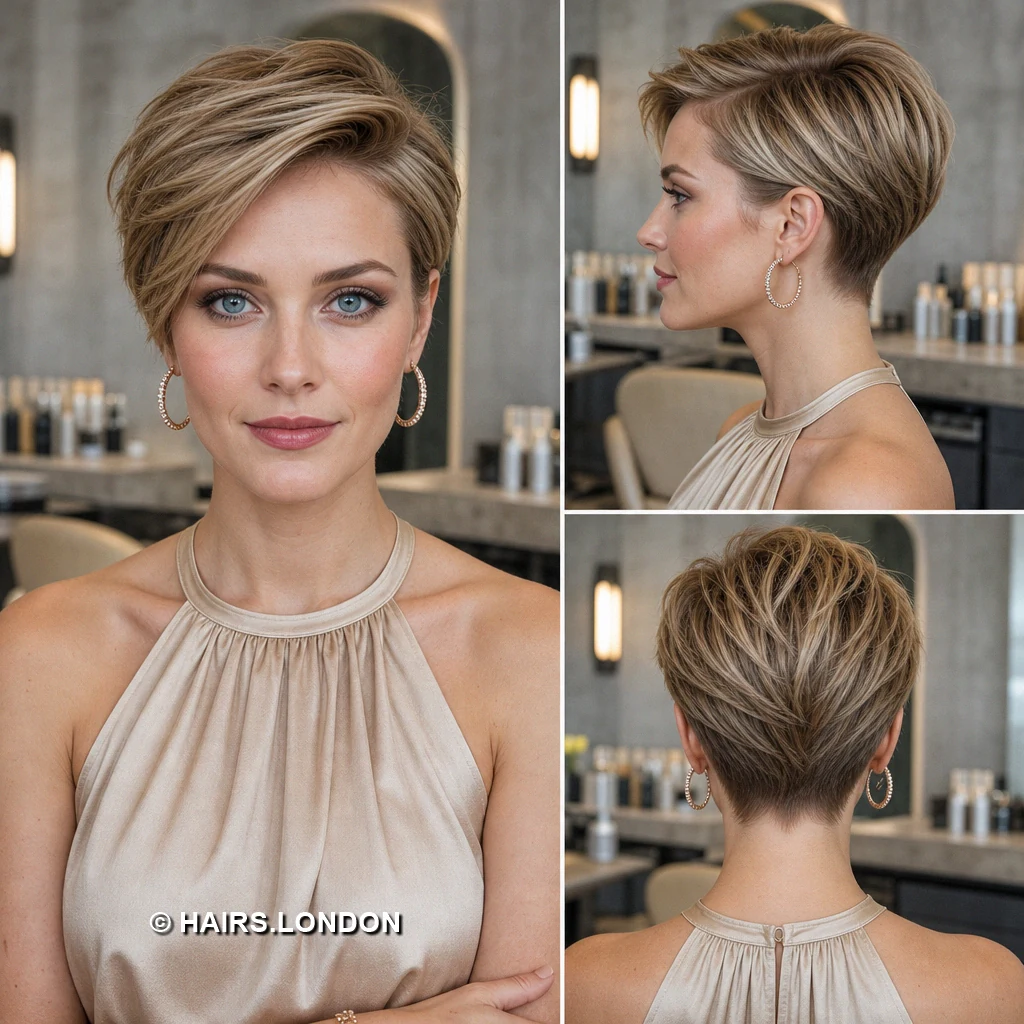14 Highlighted Pixie Cuts with Sweeping Fringes and Textured Crowns Blonde Longsweep Pixie