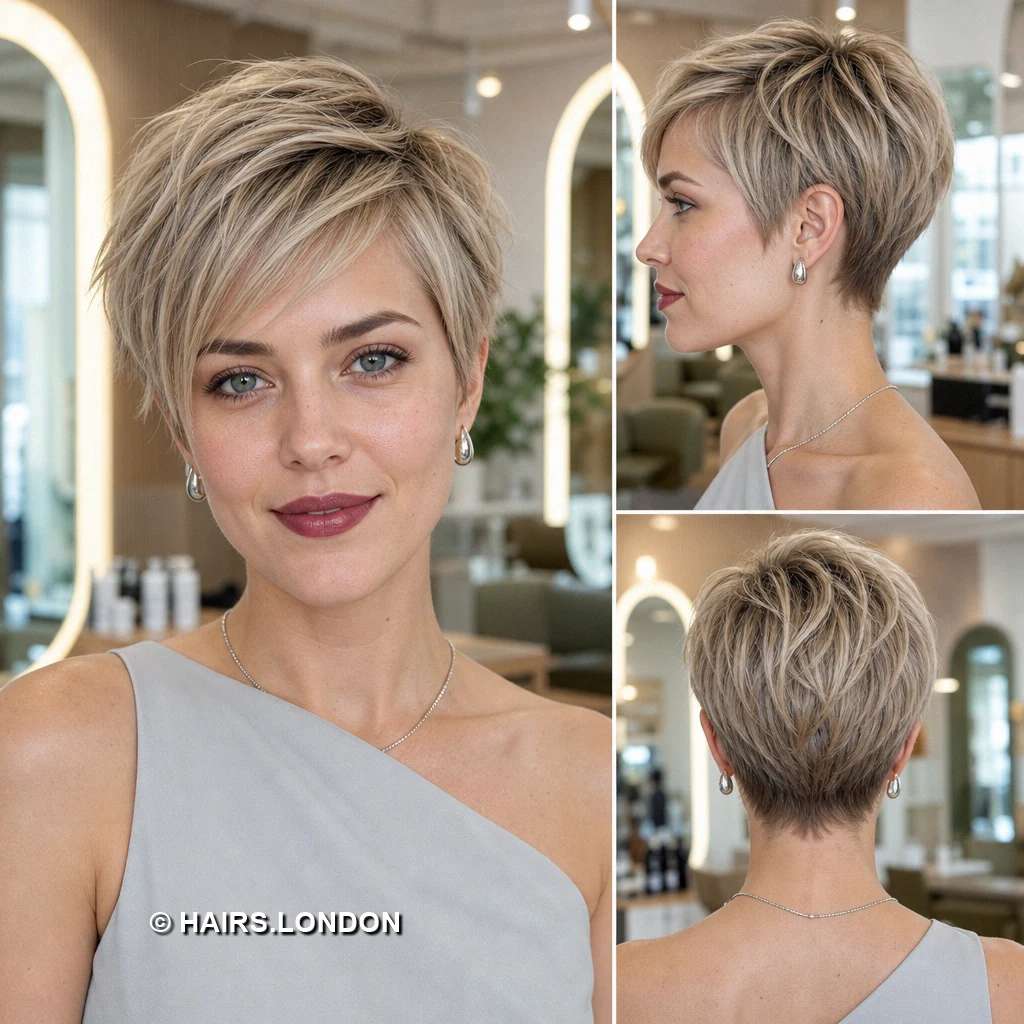 20 Ash Blonde Pixie Cuts with Swept Fringes and Tapered Napes Blonde Rolled Pixie