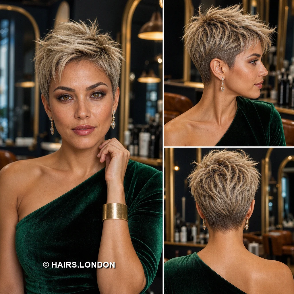 19 Textured Pixie Haircuts with Sweeping Fringes and Lifted Crowns Blonde Rounded Pixie