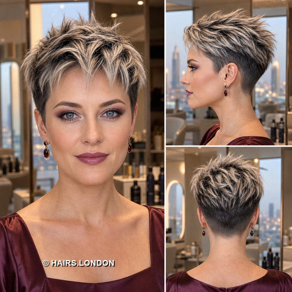 18 Highlighted Pixie Haircuts with Caramel Ribbons and Blonde Accents Blonde Spiky Pixie