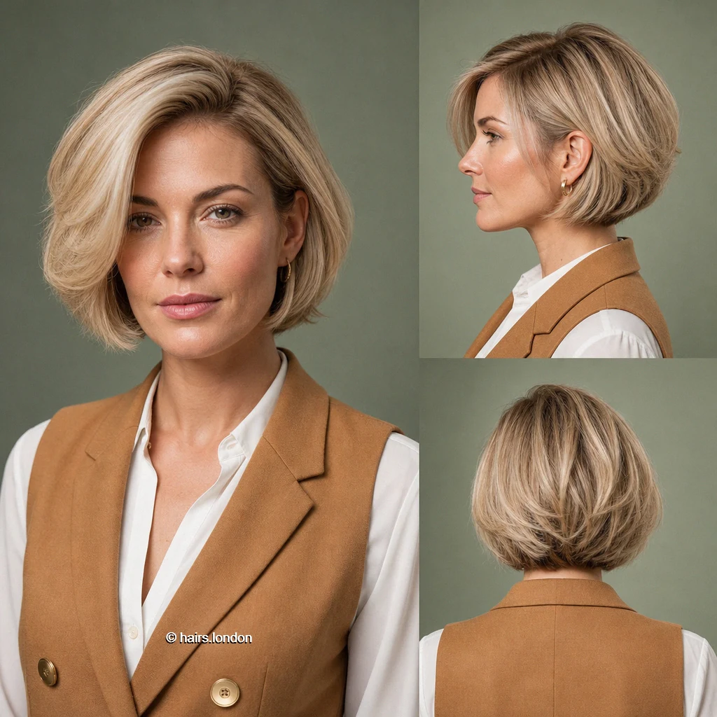 20 Bob Haircut Ideas: Rounded, Layered and Textured Shapes Blonde Swept Bob