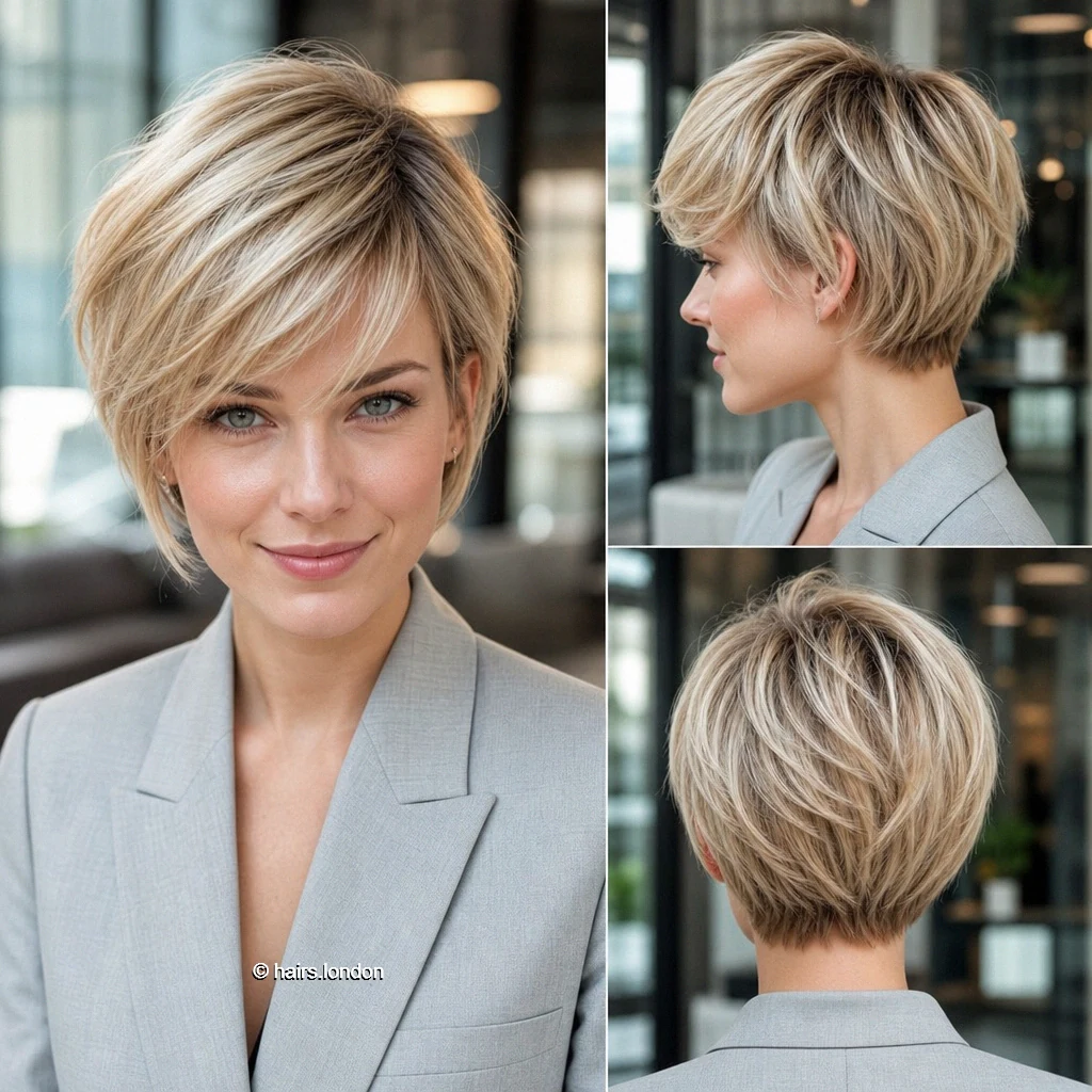 Blonde Swept Crop