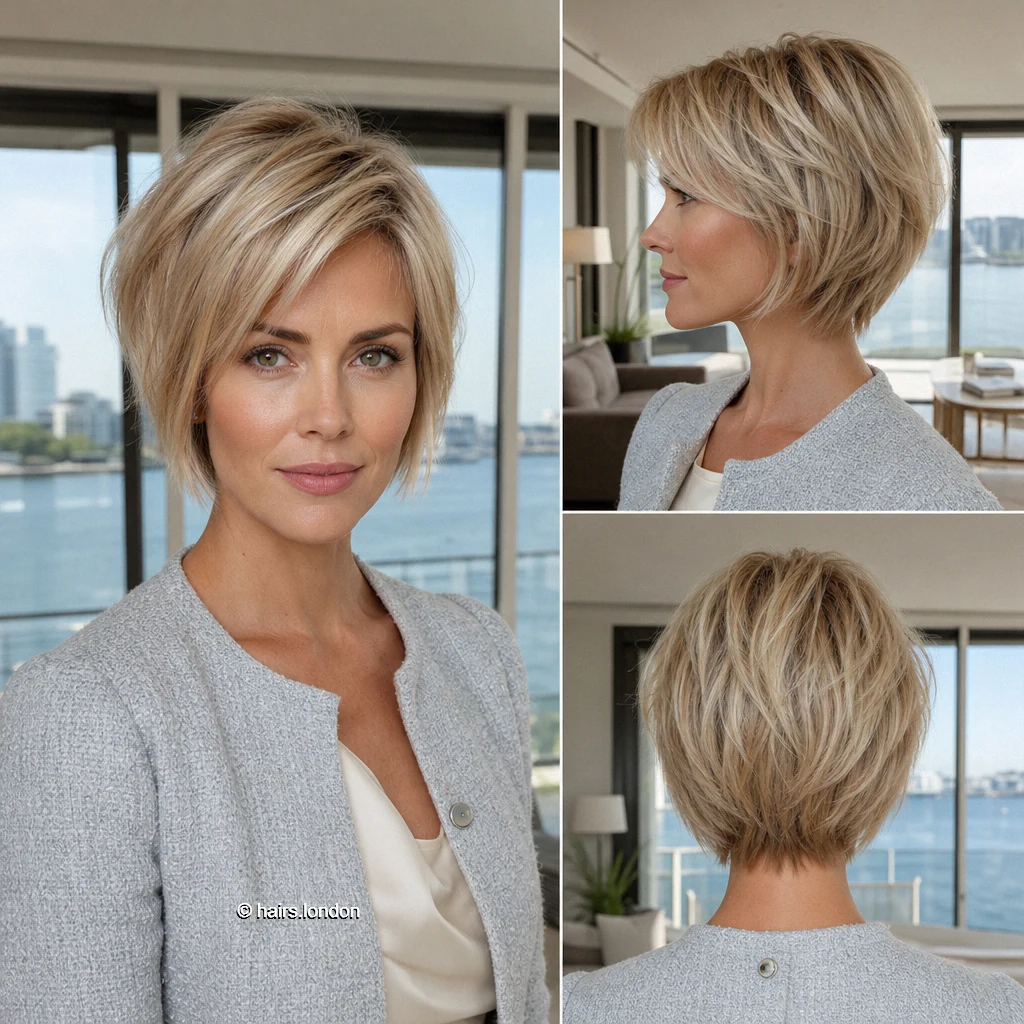 Blonde Tapered Bob