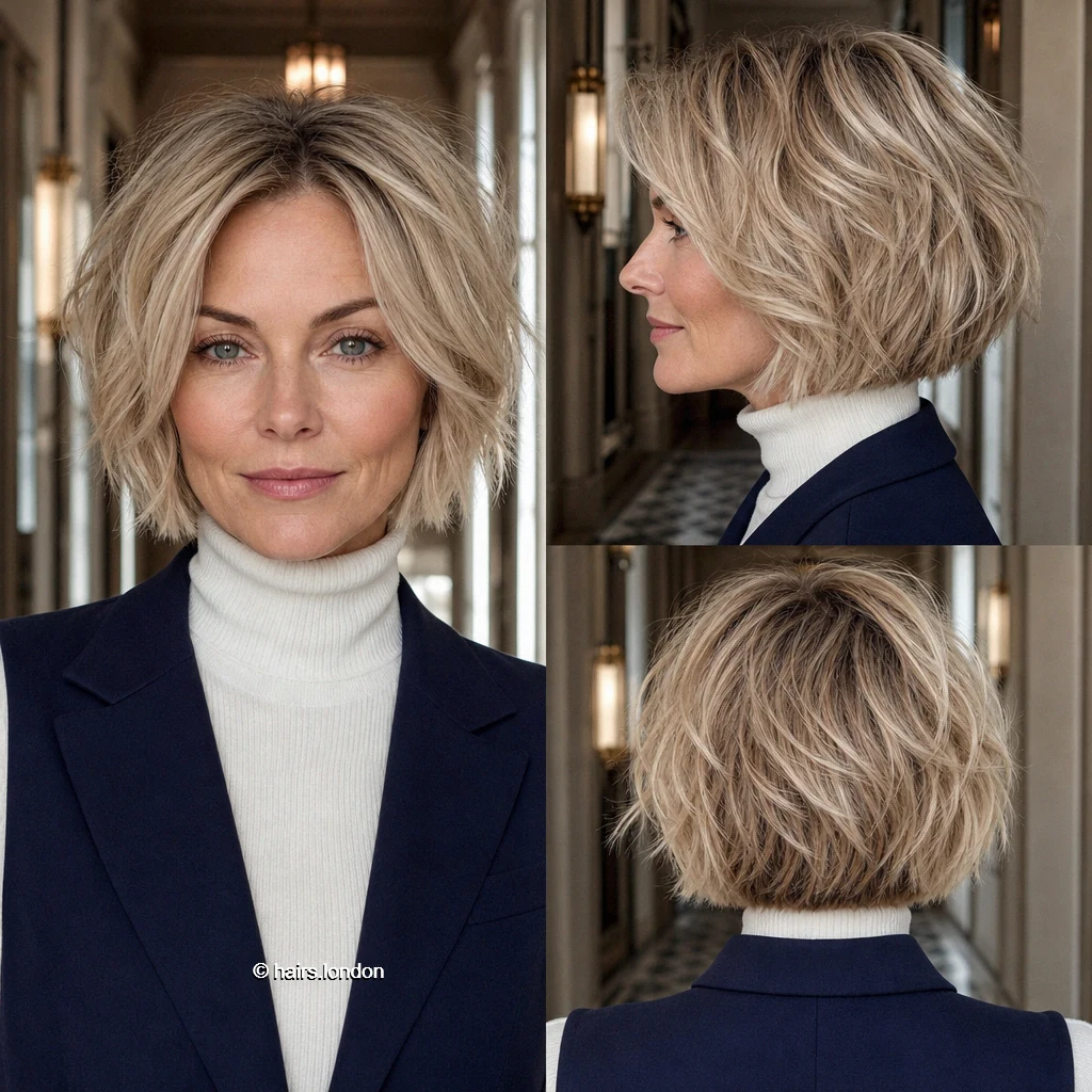20 Bob Haircut Ideas, From Textured Chin-Length Cuts to Sculpted Graduated Shapes Blonde Tousled Layers