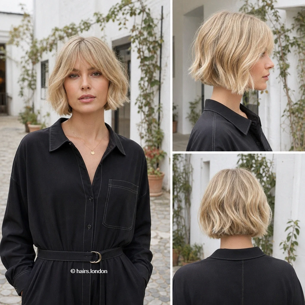 Blonde Wavy Bob