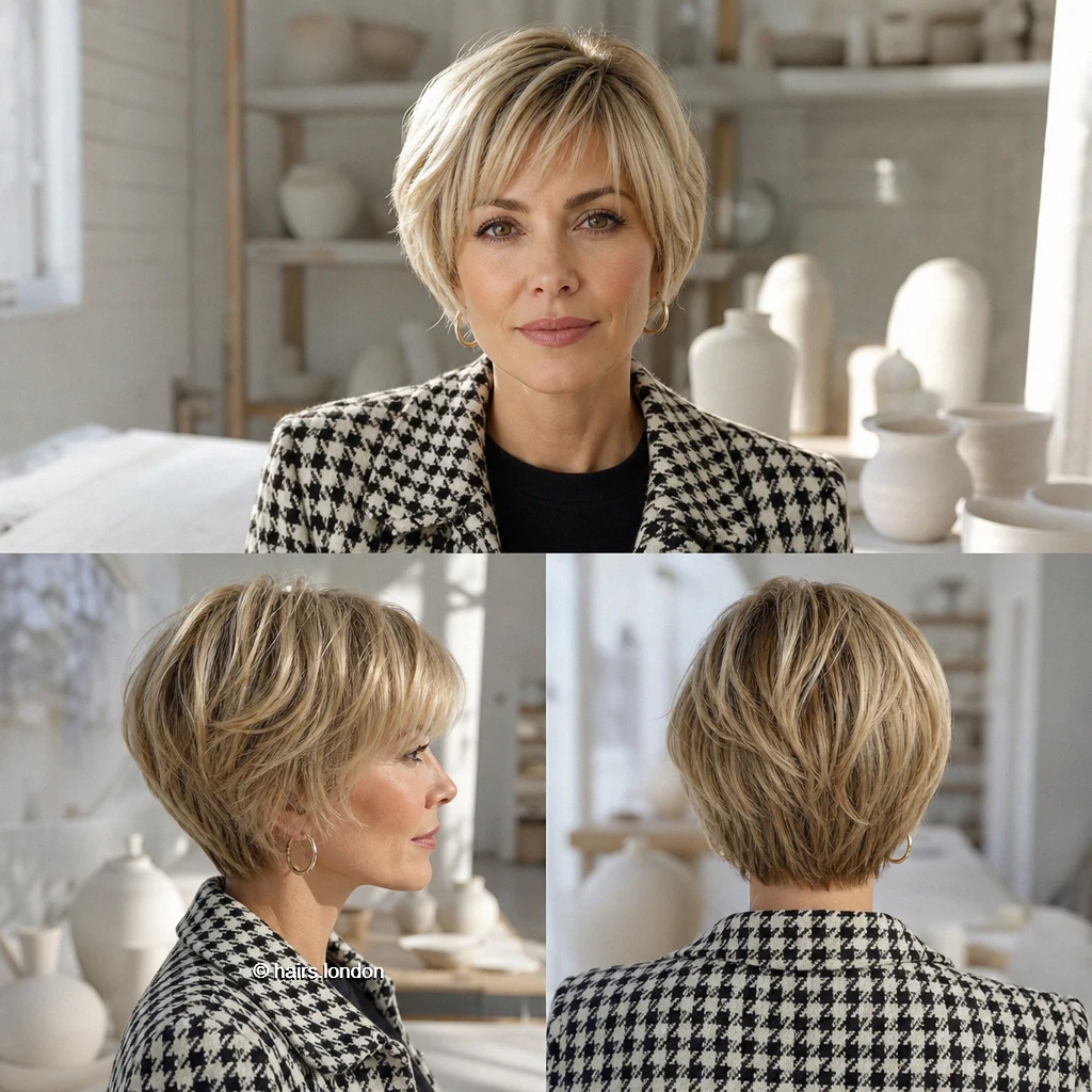 Blonde Wispy Bob