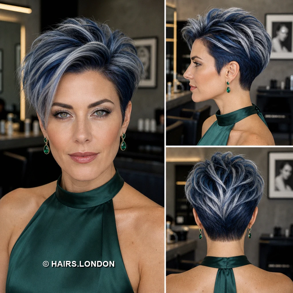 Blue Windswept Pixie