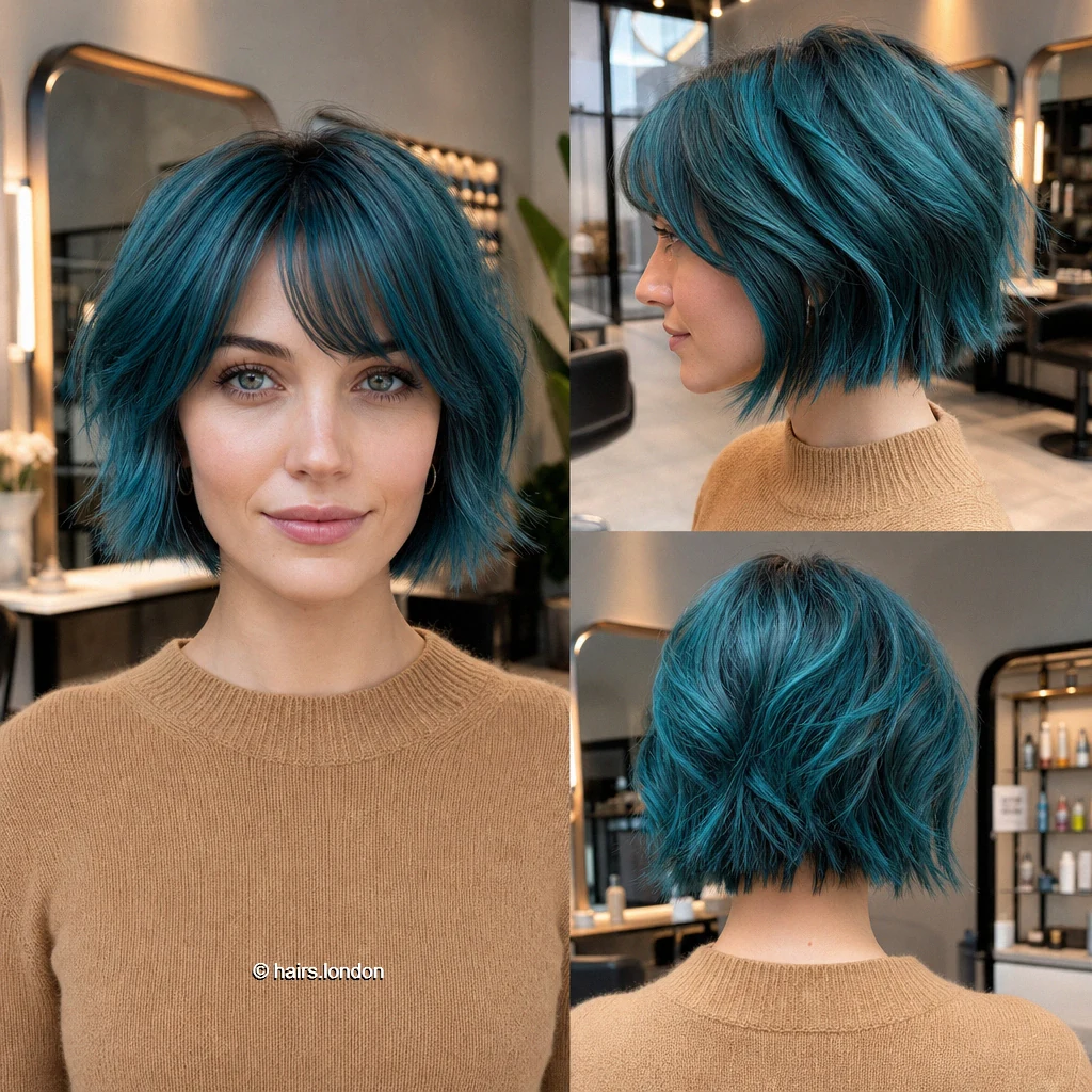 Blueteal Curtain Bob