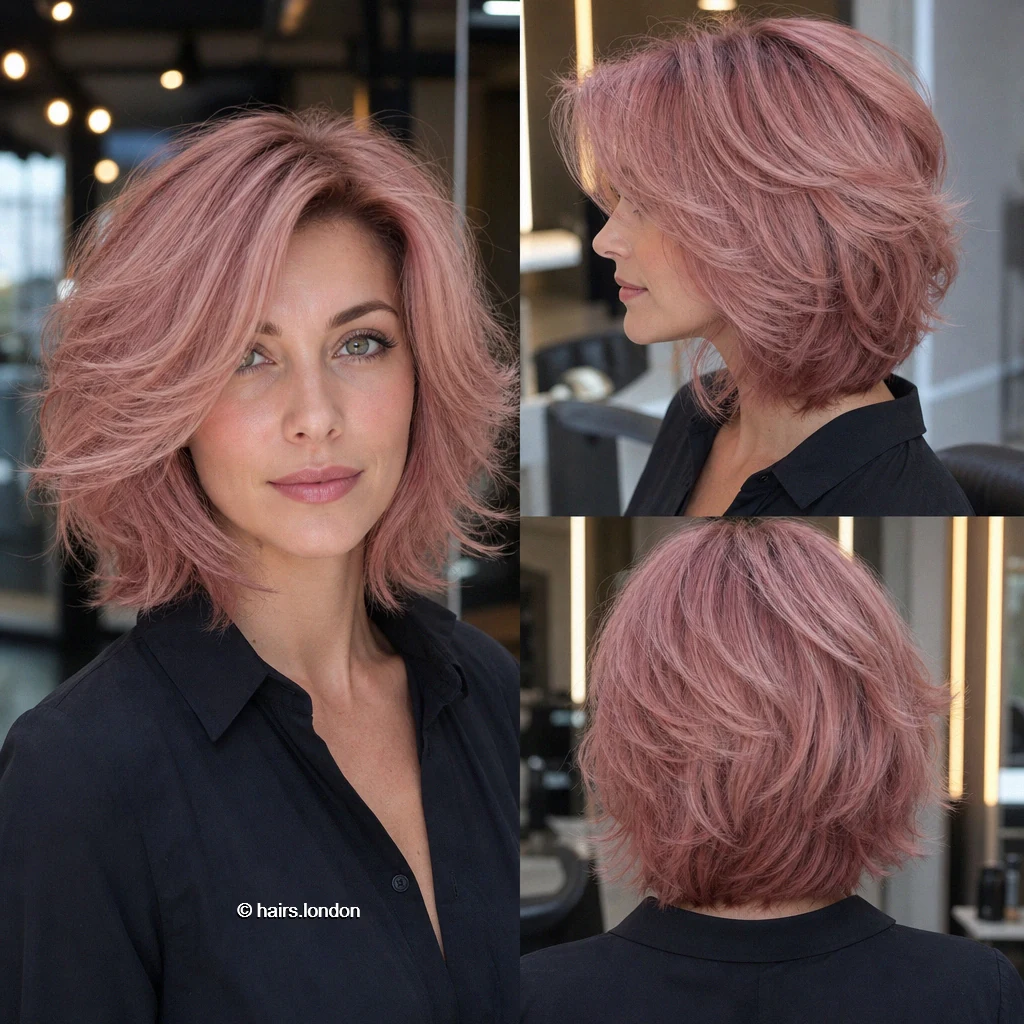 20 Colorful Bob Haircuts, From Rounded Shapes to Airy Layers Blush Airy Bob