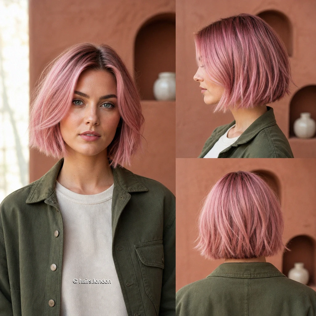 Blush Piecey Bob