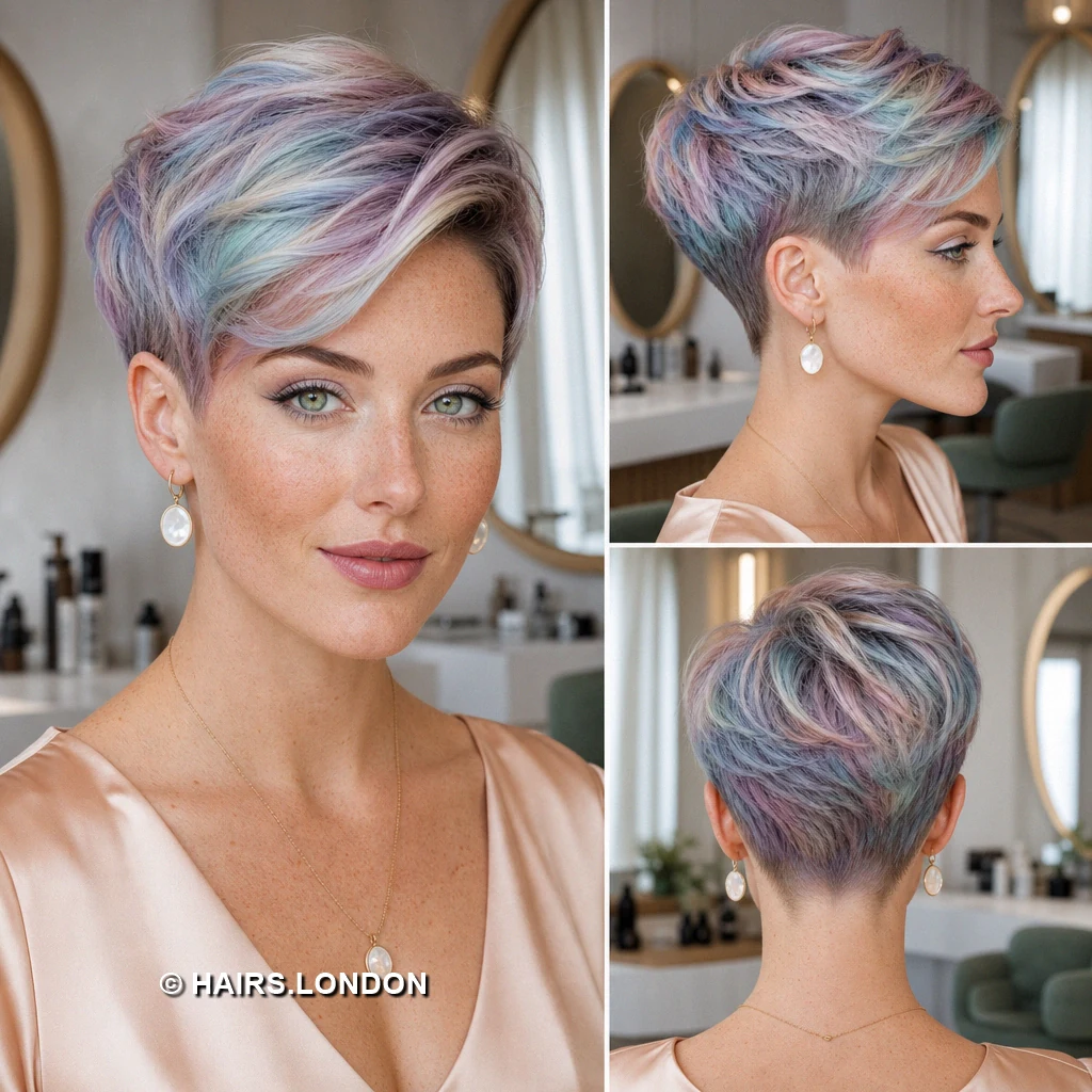 17 Pastel Pixie Haircuts with Soft Color and Textured Shape Blush Rounded Pixie