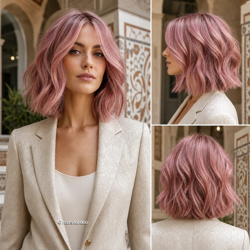 Blush Wavy Bob