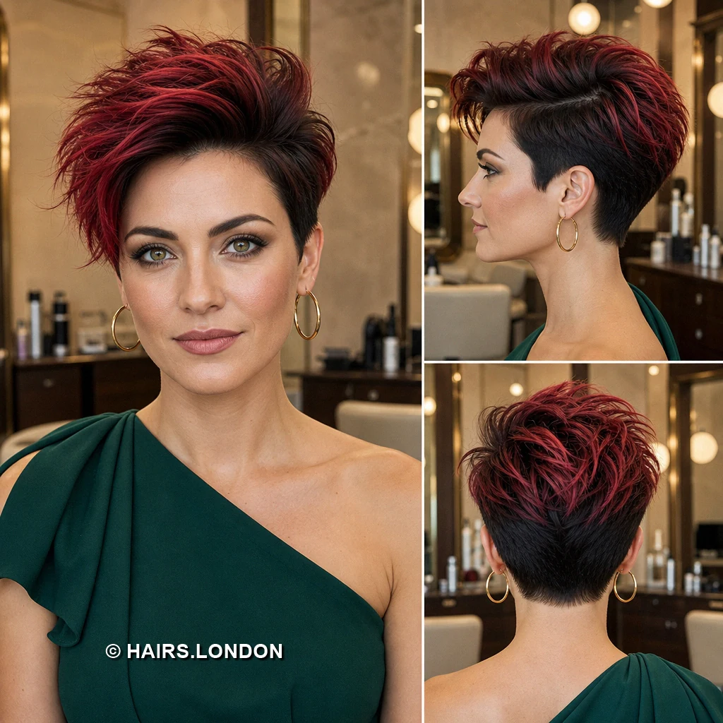 20 Burgundy Pixie Cuts, From Sleek Sweeps to Sculpted Curls Bordeaux Curled Sweep