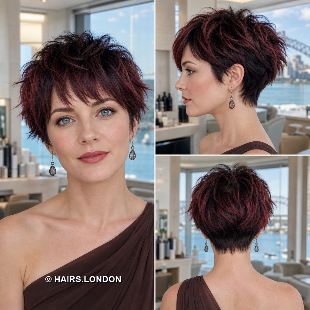 Bordeaux Raised Pixie