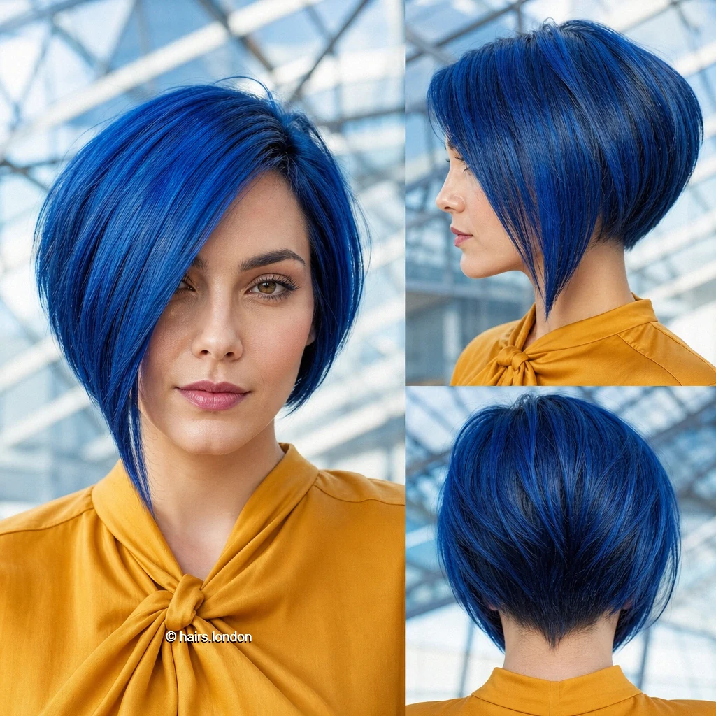 Brightblue Angled Bob