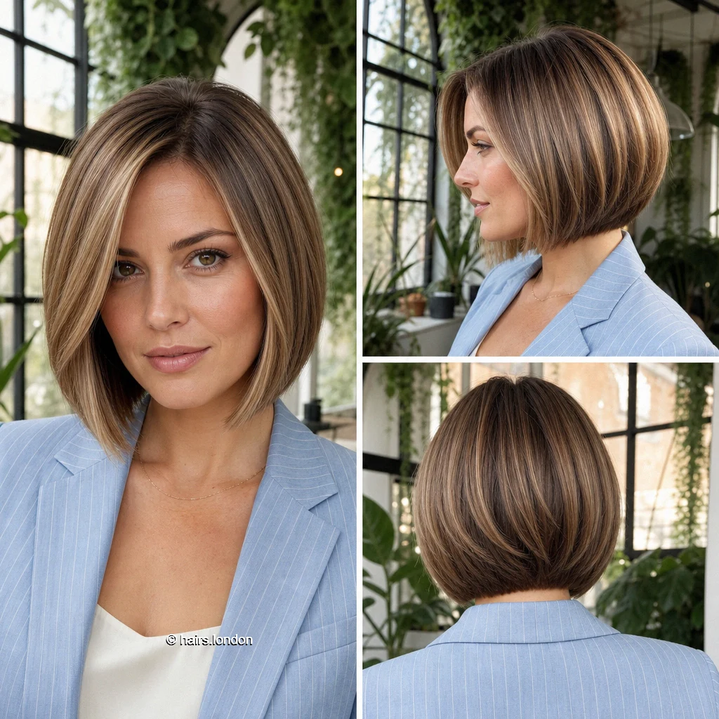 24 Bob Haircuts: From Rounded Jaw-Length Shapes to Layered Lobs Bronde Angled Bob