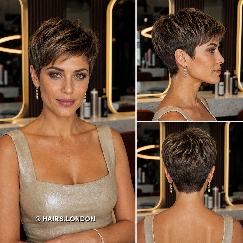 19 Highlighted Textured Pixie Cuts with Shape from Every Angle Bronde Deepsweep Pixie