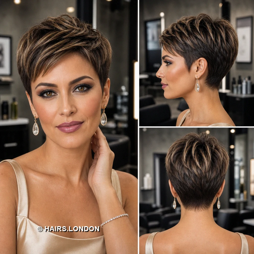 19 Highlighted Pixie Haircuts with Shape, Texture, and Lift Bronde Feathered Height