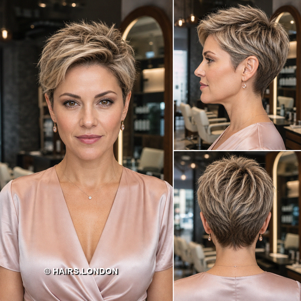 19 Blonde Pixie Haircuts with Honey Highlights and Soft Texture Bronde Lifted Pixie