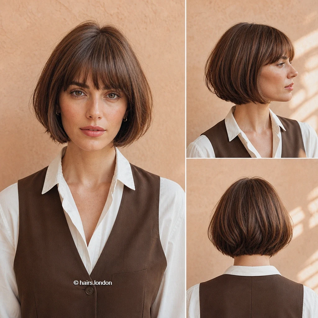 20 Brunette Bob Haircuts, From Rounded Shapes to Feathered Layers Brown Browlength Bob
